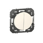 Double interrupteur ou va - et - vient dooxie 10ax 250v blanc - legrand - 600002