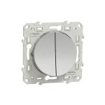 Double va - et - vient odace aluminium - schneider electric - s530214 Double va - et - vient odace aluminium - schneider electric - s530214