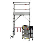 chafaudage roulant tlescopique aluminium teletower - duarib - 30100600