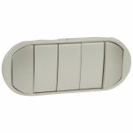 Enjoliveur large celiane pour interrupteur, va - et - vient ou poussoir 5 commandes legrand 068311 titane ...