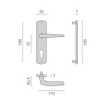 Ensemble sur petites plaques krom home entraxe 70mm palire cl i chrom brillant - heracles - b - krom ...