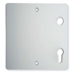 Ensemble sur plaque charlemagne 150 x 150 x 3 mm bec de cane + wc sans voyant aluminium argent duval ...