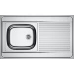 Evier monocuve inox man711 - 1000 avec gouttoir 1000 x 600 cm  poser franke 013939