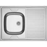 Evier monocuve inox man711 - 800 avec gouttoir 800 x 600 cm  poser franke 013953