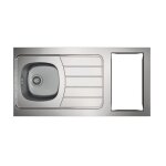 Evier kitchenette iseo 1 cuve inox l1200 mm moderna cpbd120a30