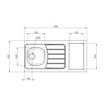 Evier kitchenette iseo 1 cuve inox l1200mm - moderna - cpbd120a30