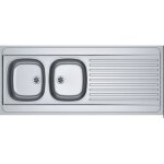 Evier inox  poser spx 2 cuves avec gouttoir 1400 x 600 cm man 721 - 1400 franke 901420