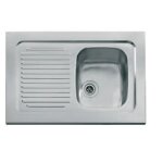 Evier monocuve inox spx avec gouttoir 900x600cm  poser man 711 - 900 - franke - 082508