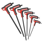 Jeu de 6 cl�s � t�te sph�rique ''t'' 6 pans m�trique facom 84tzsa. pb