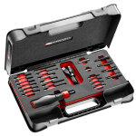 Tournevis assist� 4 v e - protwist� en coffret mbox - 23 pi�ces facom atpa4v. j23pb