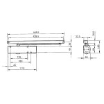 Ferme - porte srie ts wood avec bras finition argent - geze - 118 431