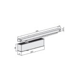 Ferme porte ts 31 avec bras  glissire type b finition noir - eco schulte - 5030015477