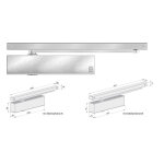 Ferme porte ts 41 avec bras glissire b finition blanc - eco schulte - 5030011750