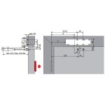 Ferme - porte ts profil 2 - 3 - 4 fourni avec bras finition blanc - dorma - 27112211