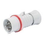Fiche mobile droite iec 309 hp ip44 / ip54 3p + n + t 32a 380 - 415v rouge - gewiss - gw60020fh