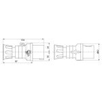 Fiche mobile droite iec 309 hp ip44 / ip54 3p + n + t 32a 380 - 415v rouge - gewiss - gw60020fh
