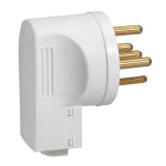 Fiche  sortie latrale 3p + n + t par embout avec serre - cbles 32 a legrand 055807 blanc