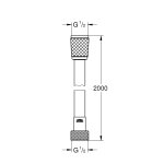 Flexible de douche movario 2000mm - grohe - 28413002 Flexible de douche movario 2000mm - grohe - 28413002