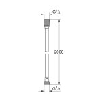 Flexible de douche silverflex 2m - grohe professional - 27137001 Flexible de douche silverflex 2m - grohe professional - 27137001
