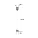 Flexible de douche silverflex twiststop 1, 25m - grohe professional - 28362001 Flexible de douche silverflex twiststop 1, 25m - grohe professional - 28362001