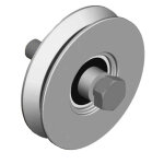 Galet triangulaire diam�tre 100 mm charge 750 kg guitel 4321002