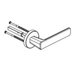 Garniture sur rosace bquille / bquille entraxe 70 mm cylindre double entre abloy eh00625130h140
