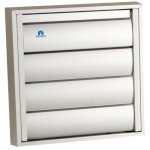 Grille de hotte 210 x 210 mm aluminium gris ral9006 renson 10114 gris alu ral9006