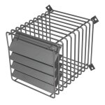 Grille de protection terminal horizontal avec d�flecteur inox 80 / 125 et 60 / 100 ubbink 200201