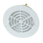 Grille de ventilation � encastrer a�ration int�rieur � fermeture pvc d 100 mm blanc nicoll 1fatm100