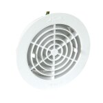 Grille de ventilation � encastrer a�ration int�rieur � fermeture pvc d 125 mm blanc nicoll 1fatm125