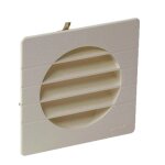 Grille de ventilation  encastrer extrieur pour tubes pvc 125mm coloris sable - nicoll - 1getm125