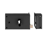 Serrure profil europen horizontale fouillot de 7 grille pn + 5 coffre seul sans cylindre noir droite ...