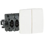 Interrupteur double va - et - vient asl saillie blanc legrand 086120 blanc