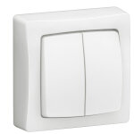 Interrupteur pour va - et - vient ou bouton poussoir 5 en 1 saillie complet legrand 086020l blanc