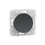 Interrupteur va - et - vient odace 10a  vis anthracite - schneider electric - s540204