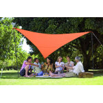Pack voile d'ombrage triangulaire camping serenity 3, 6 m terracota jardiline vk360 terracotta terre ...