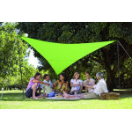 Pack voile d'ombrage triangulaire camping serenity 5 m vert jardiline vk555 vert vert