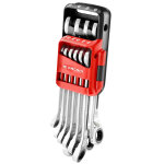 Jeu de 10 cls mixte  cliquet mtrique sur tui portatif facom 467b. jp10pb