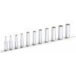 Jeu de 11 douilles longues 6 pans 1 / 4'' sur rack de rangement - sam outillage - rhl - j11r