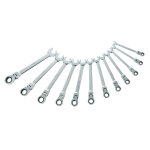 Jeu de 12 cls mixtes  cliquet articules 8  19mm - sam outillage - 50 - ctj12
