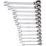 Jeu de 12 cls mixtes  cliquet 12 pans en mm - sam outillage - 50 - c - j12