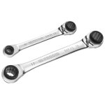 Jeu de 2 cls polygonales  cliquet droites multi - ouverture mtriques - facom - 64c. j2pb