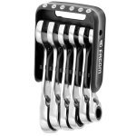 Jeu de 6 cls mixtes  cliquet courtes sur tui portatif facom 467bs. jp6pb