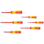 Jeu de 6 tournevis isol�s plats et cruciformes hanger 132090