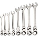 Jeu de 8 cls mixtes  cliquet articules en mm - sam outillage - 50 - ctj8