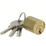 Jeu de cylindre pour verrou city laiton poli 50 mm iseo 56330501. 5