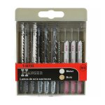 Kit de 10 lames t - set55 pour scie sauteuse bois et mtal - hanger - 150290