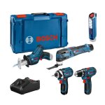Kit 12v 5 outils (gsr15 / gws76 / gop28 / gdr105 / gsa14) + 3 batteries 2ah + l - boxx - bosch - 0615990n1d ...
