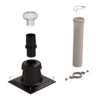 Kit entr�e plafond chemilux b22p - b23p d110mm noir pour flexible ubbink 100019 noir