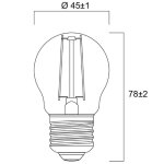 Lampe toledo retro 250lm 827 45g - sylvania - 0029500